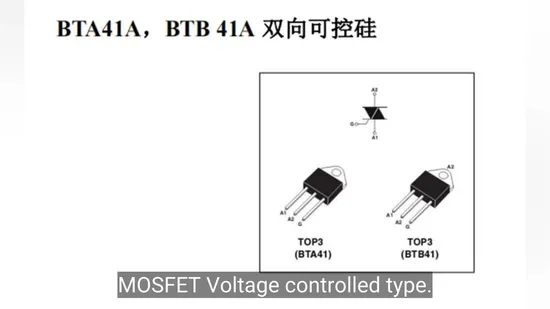 BTA41A, Btb 41A Bidirektionaler Thyristor-Gleichrichter mit Siliziumsteuerung